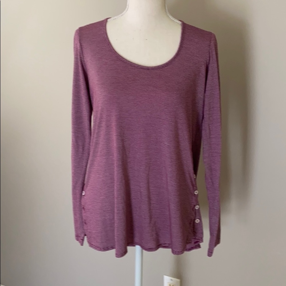 Saint Grace Pink Striped Long Sleeve T-shirt